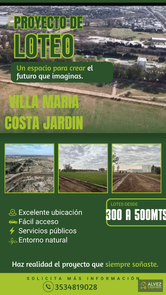 TU LOTE TE ESPERA ✨ en VILLA MARIA